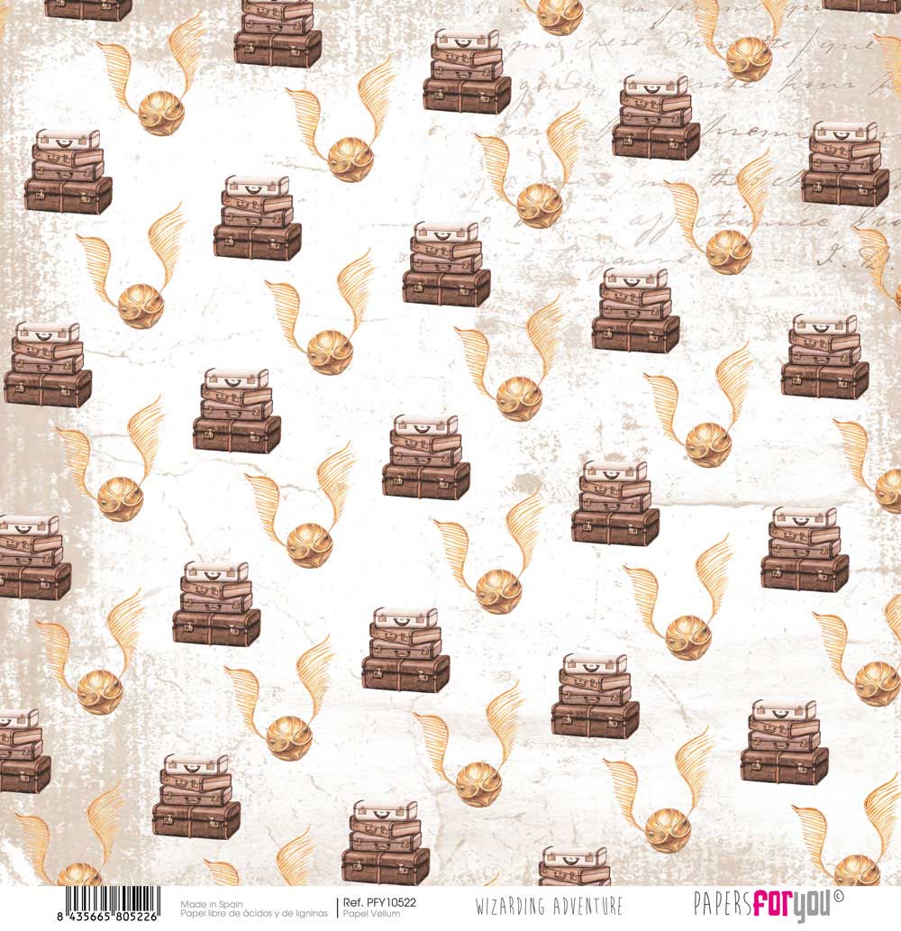 Papers For You Kit Scrapbooking Wizarding Adventure – 28 Papeles Doble Cara 8x8" + Die Cuts (Gama 5 Productos Mágicos)