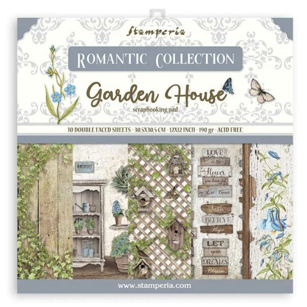 Colección Papeles Scrap Romantic Garden House Stamperia