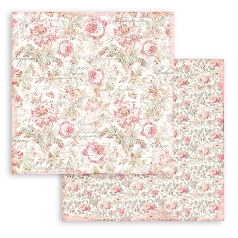 Colección Papeles Scrap Backgrounds Selection Rose Parfum Stamperia