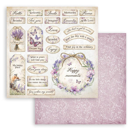 Colección Papeles Scrap Lavender Stamperia