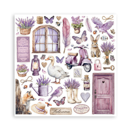 Colección Papeles Scrap Lavender Stamperia