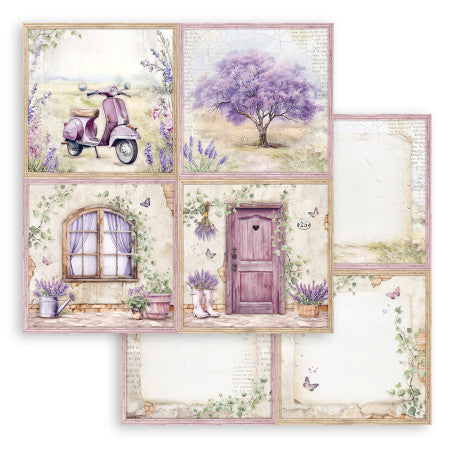 Colección Papeles Scrap Lavender Stamperia