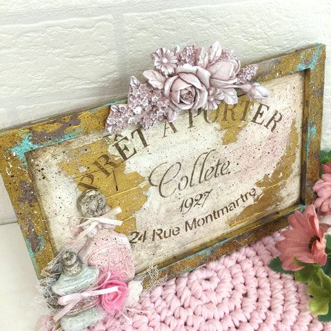 Taller Cuadro Perfumes FERIA Scrap Crea y Decora Viladecans 2023