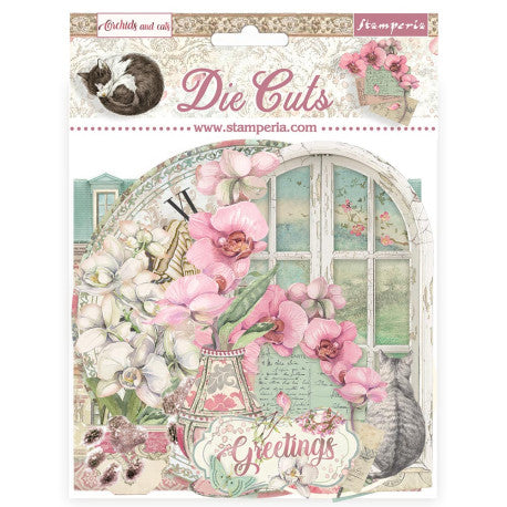 Die-cuts Orchids And Cats Stamperia