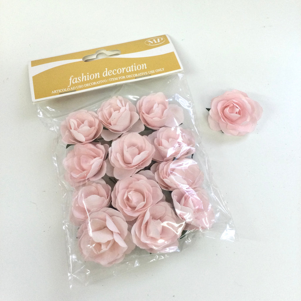 Set Flor De Papel Natural Rosas Rosa