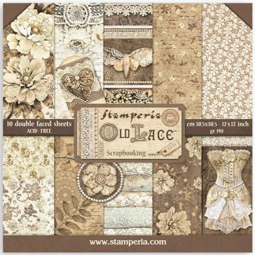 Colección Papeles Scrap Old Lace Stamperia