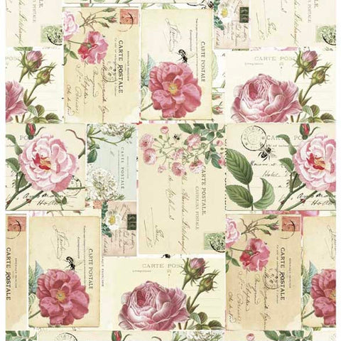 Papel Cartonaje Flores Y Cartas Vintage Papers For You
