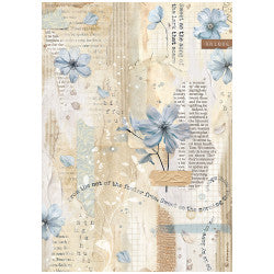 Papel De Arroz Secret Diary Flor Azul Stamperia