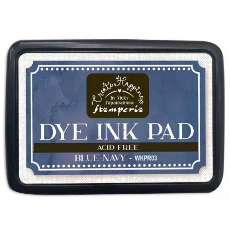 Tinta Dye Ink Pad Blue Navy Stamperia
