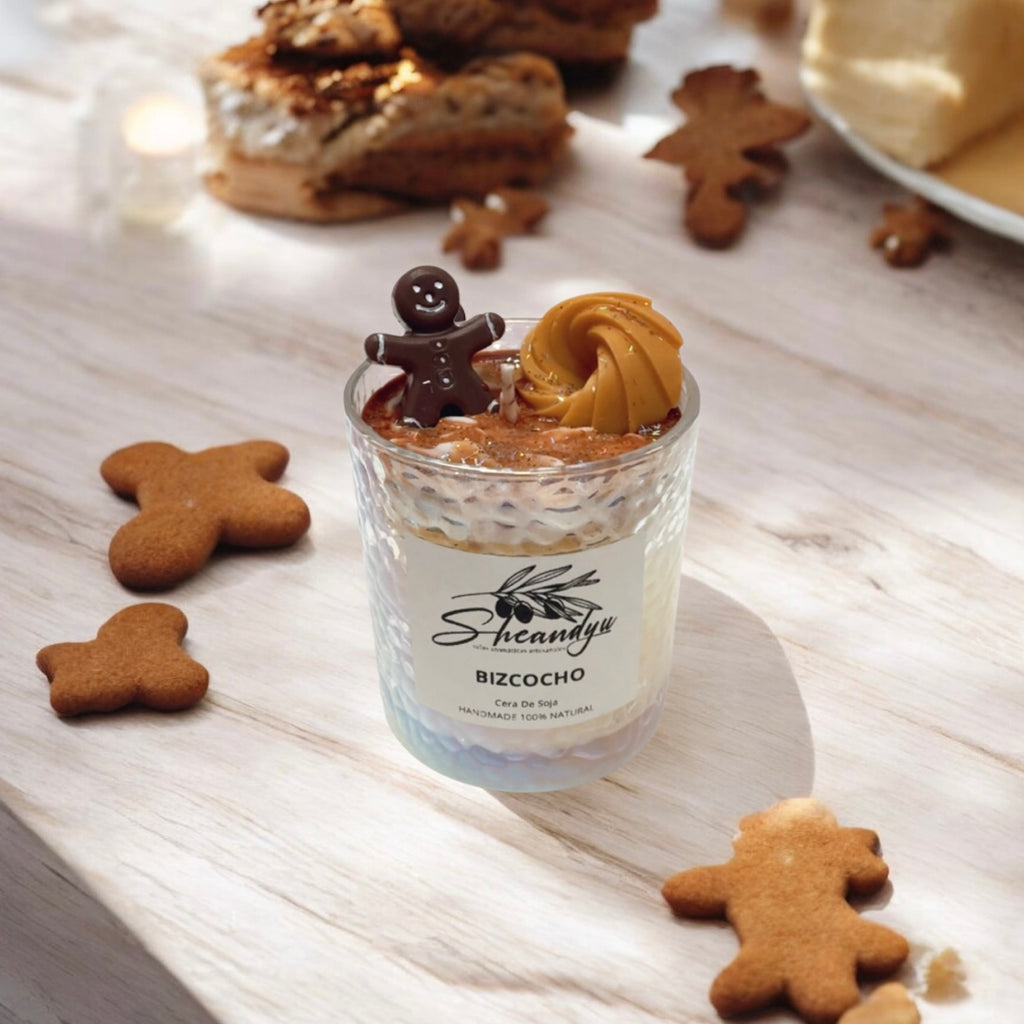 Vela Navidad Aroma BIZCOCHO 🍰 Cera de Soja