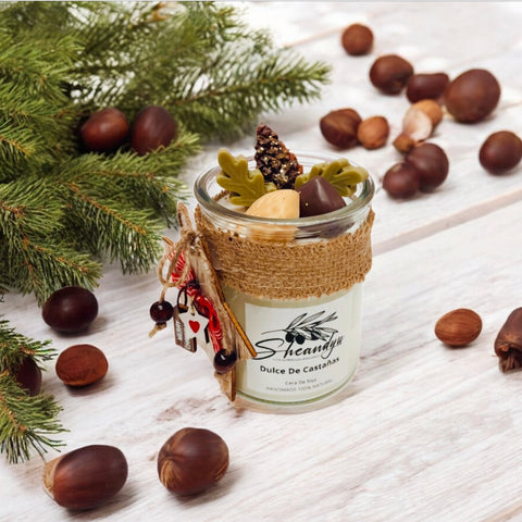 Vela Navidad Aroma 🌰DULCE de CASTAÑAS Cera de Soja
