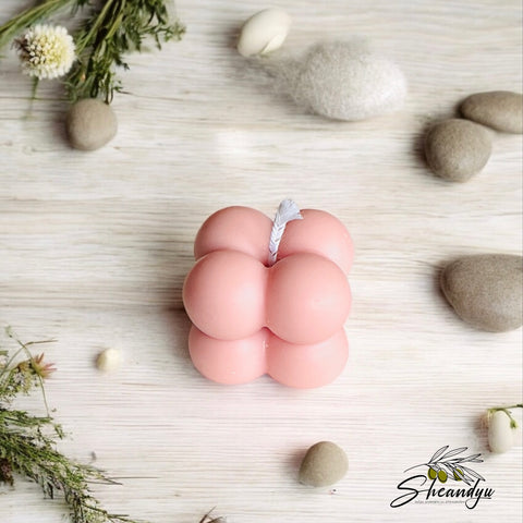 Vela Decorativa Mini Cubo Bolas
