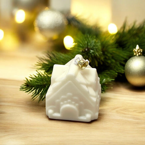 Vela Decorativa Casita Nórdica de Navidad Cera de Soja