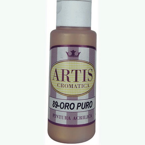 Pintura Acrílica Metalizada  Artis Oro 60 ml