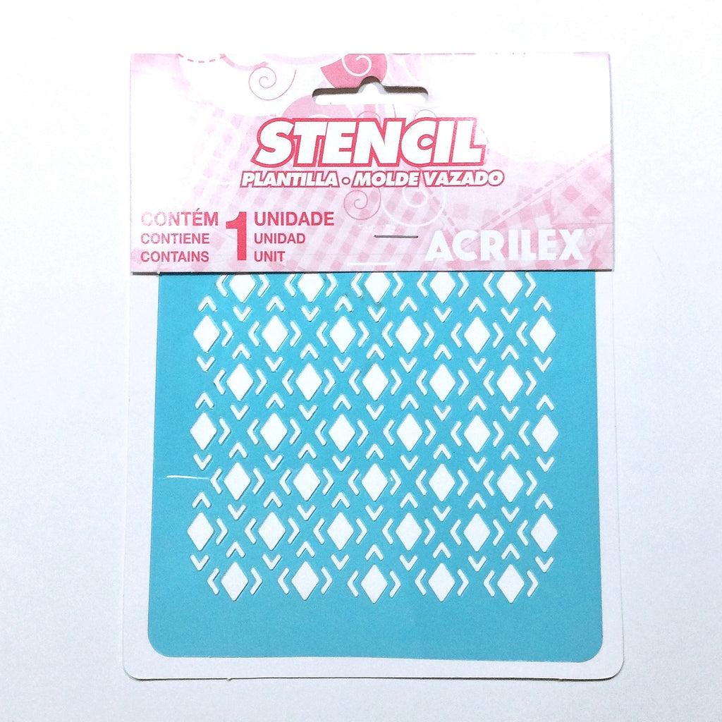 Plantilla Stencil Acrilex Rombo