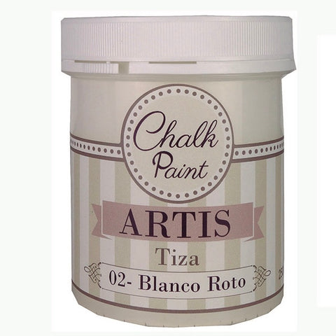 Pintura Tiza Chalk Paint Artis Blanco Roto 250 ml