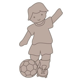 silueta de jugador de fútbol de niño