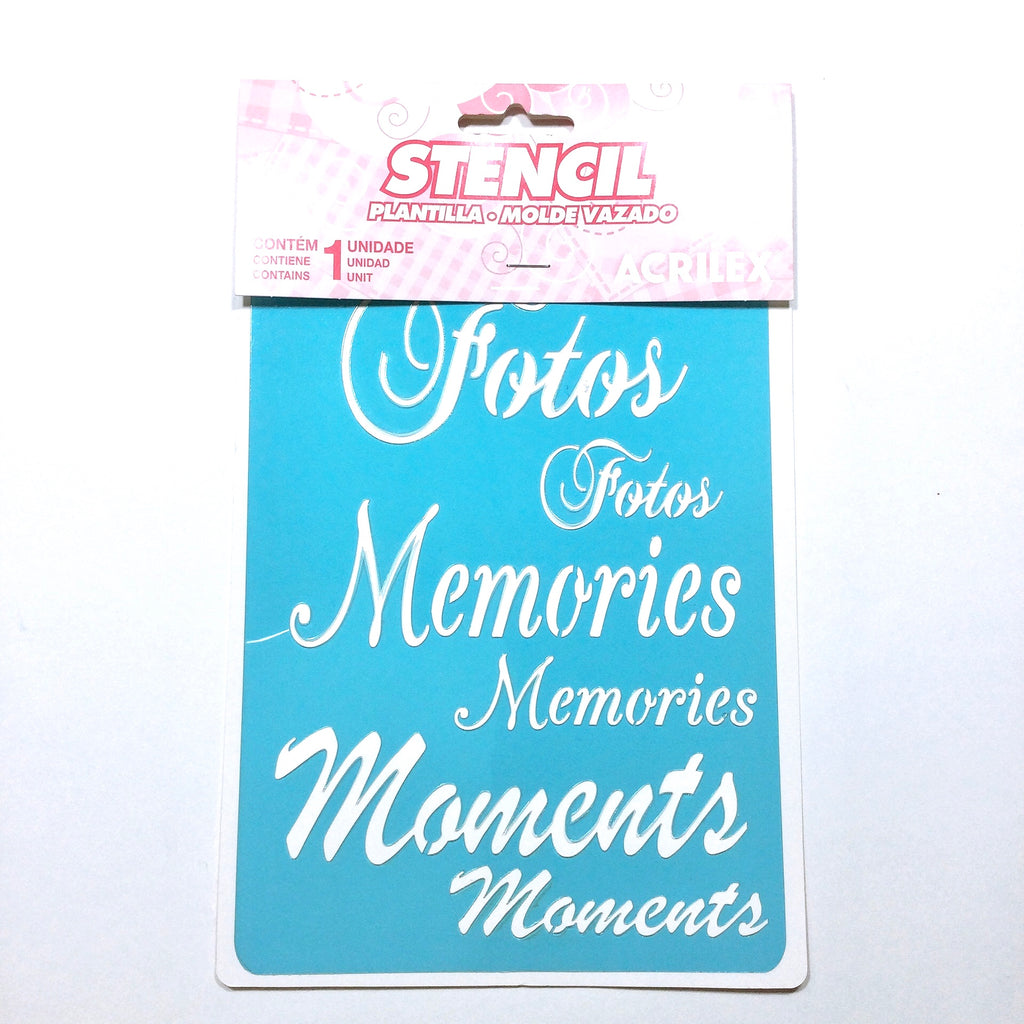 Plantilla Stencil Acrilex Momentos