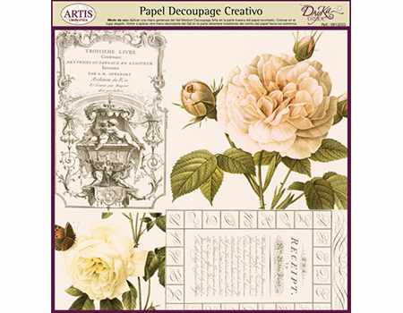 Papel Decoupage Rosas