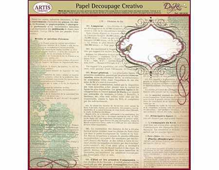 Papel Decoupage Texto Libro