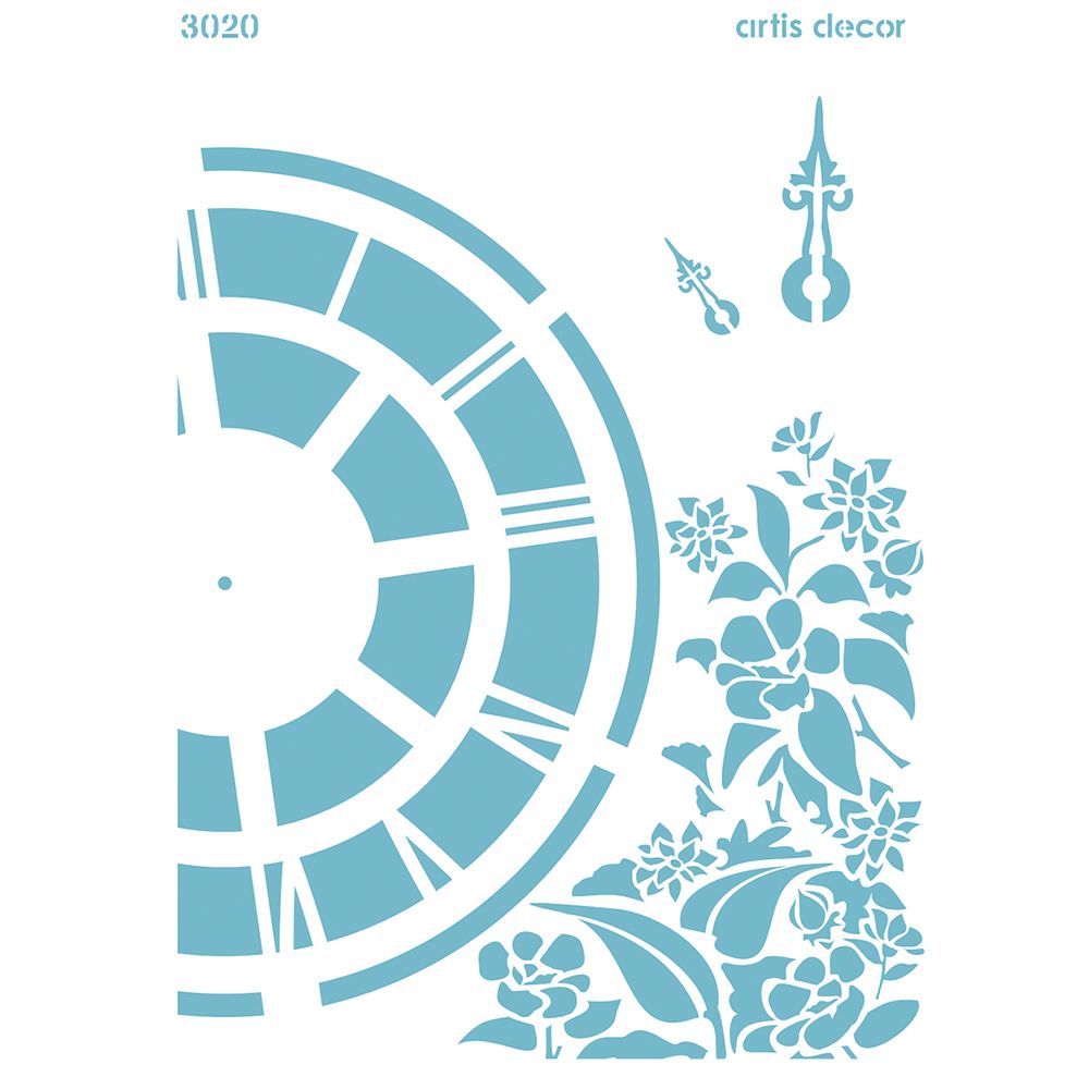 Plantilla Stencil Esfera Reloj A3 Artis Decor