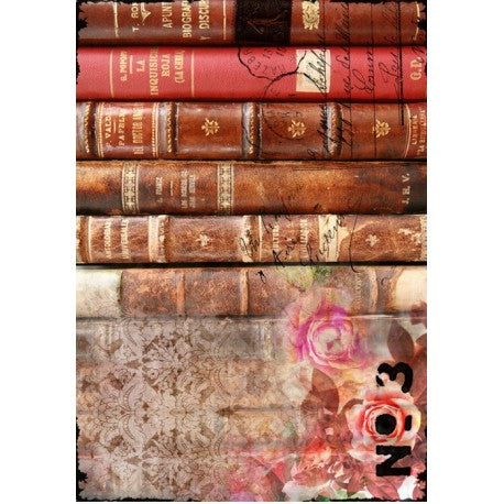 Papel De Arroz Lomo Libros Cadence