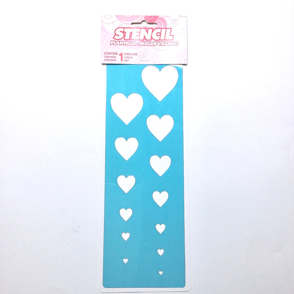 Plantilla Stencil Acrilex Corazones