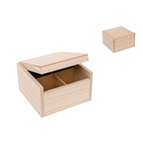 Caja Cuadrada De Madera Montejo