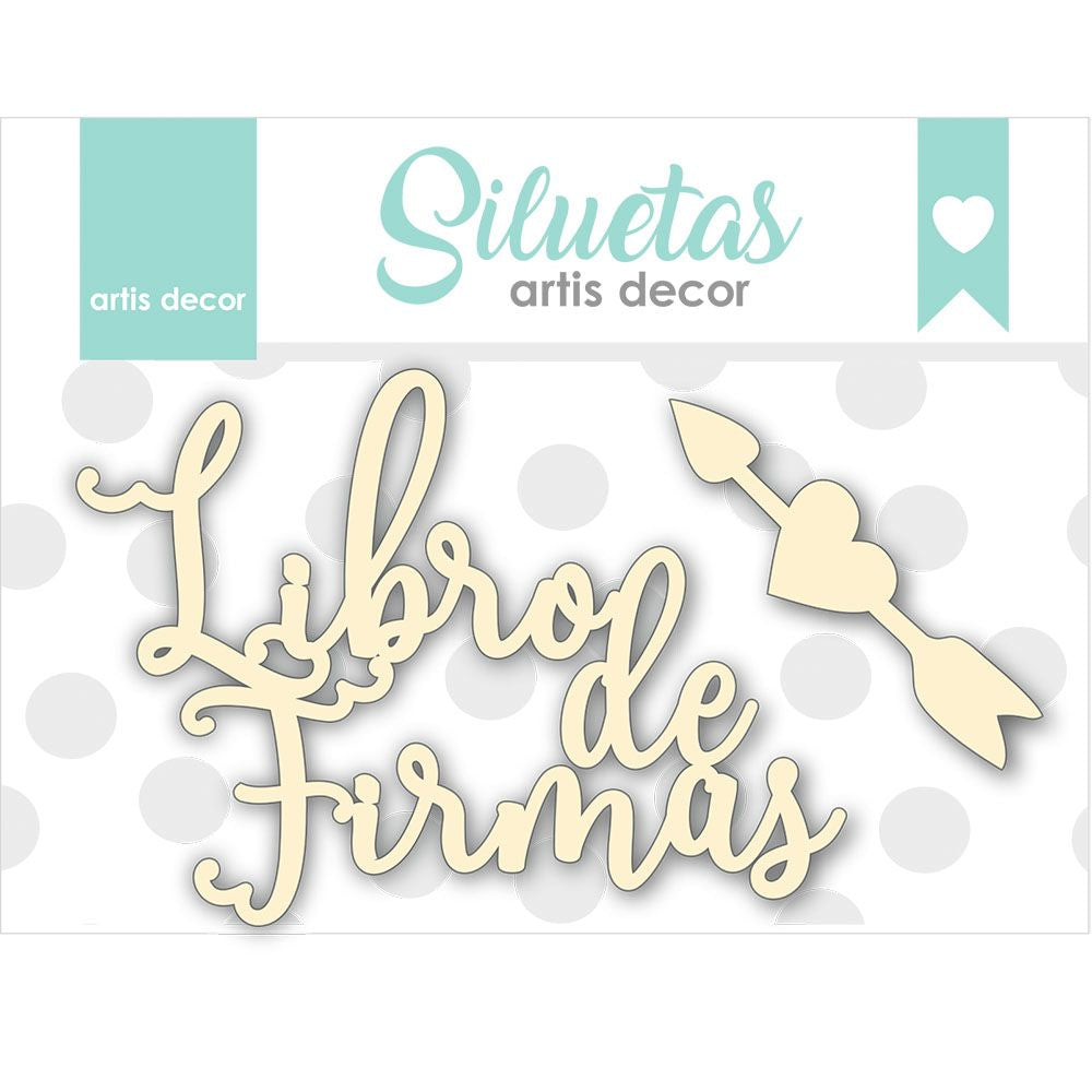 Chipboard Libro De Firmas Flecha Artis Decor