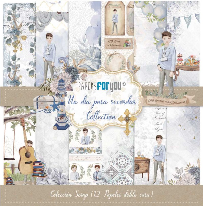 Colección Papeles Scrap Comunión Niño Un Día Para Recordar 