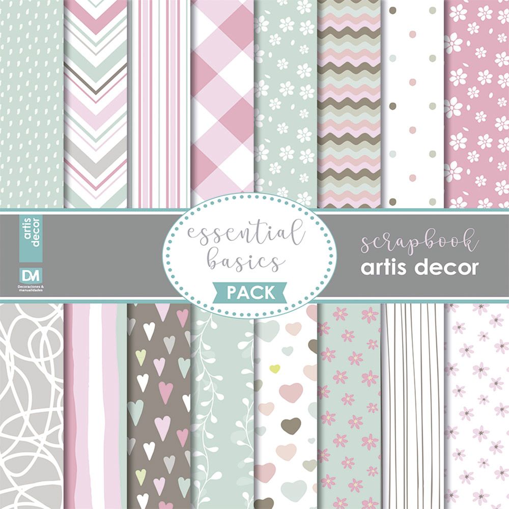 Colección Papeles Scrap Essential Basics Artis Decor