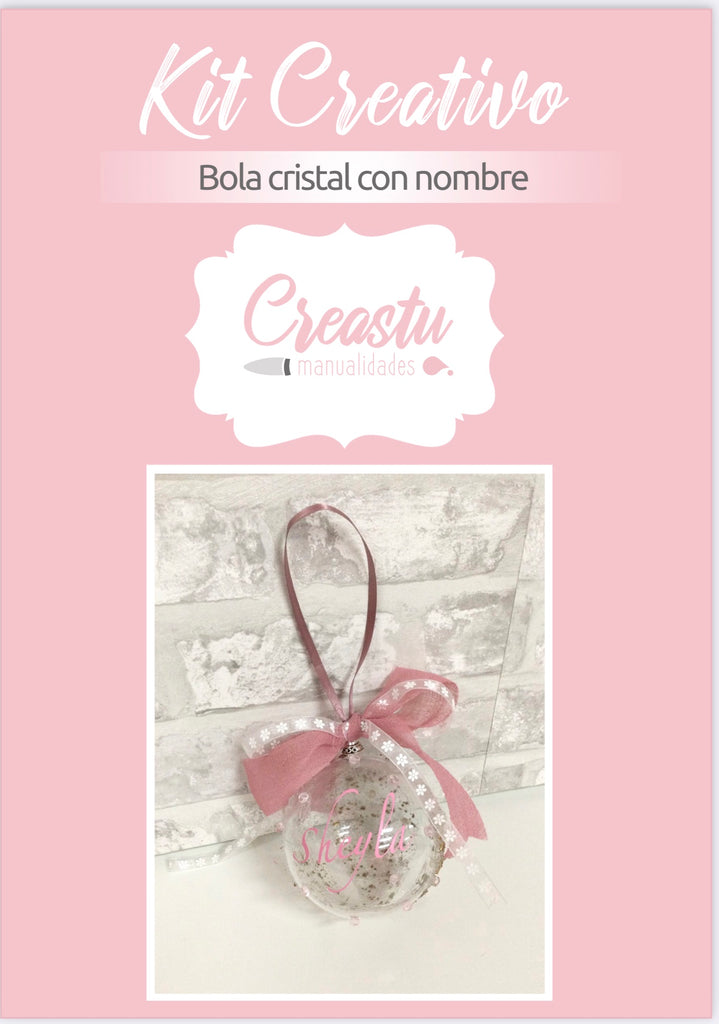 Kit Creativo Bola Navidad Personalizada Con Nombre