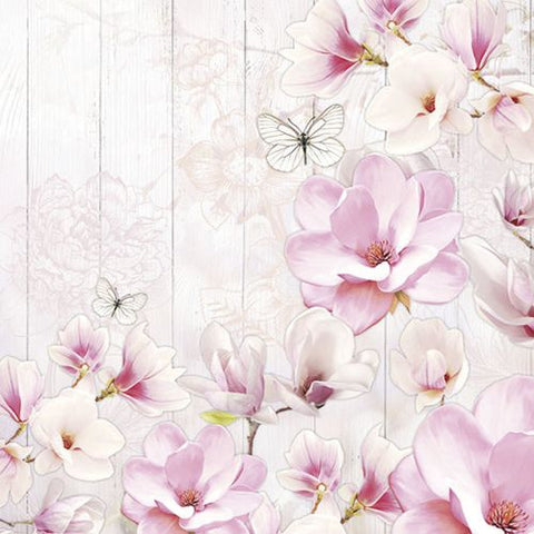Servilleta Magnolias Rosas