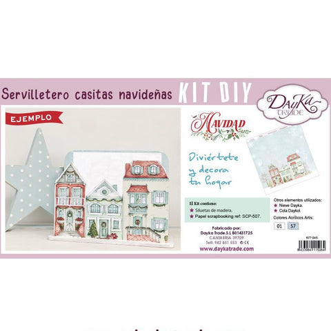 Kit Diy Servilletero Casitas Navidad Dayka Trade