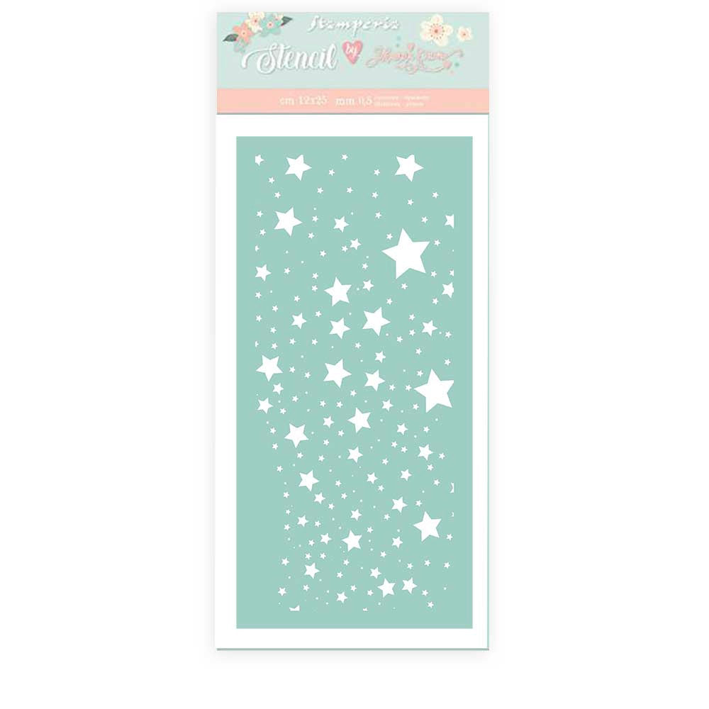 Stencil Estrellas NAVIDAD ROSA Johanna Rivero